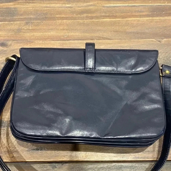 Lederer Vintage 1950s Navy Blue Leather Purse - Picture 6 of 9